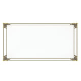 5. "Enhance your living room decor with the Estrel Rectangular Coffee Table in Gold"