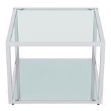 3. "Square coffee table in silver - Adds a touch of elegance to your home decor"