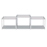3. "Multi-tier coffee table set - Ample storage and display options"