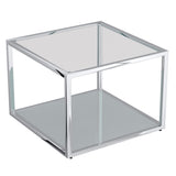 4. "Silver coffee table set - Sturdy and durable construction"