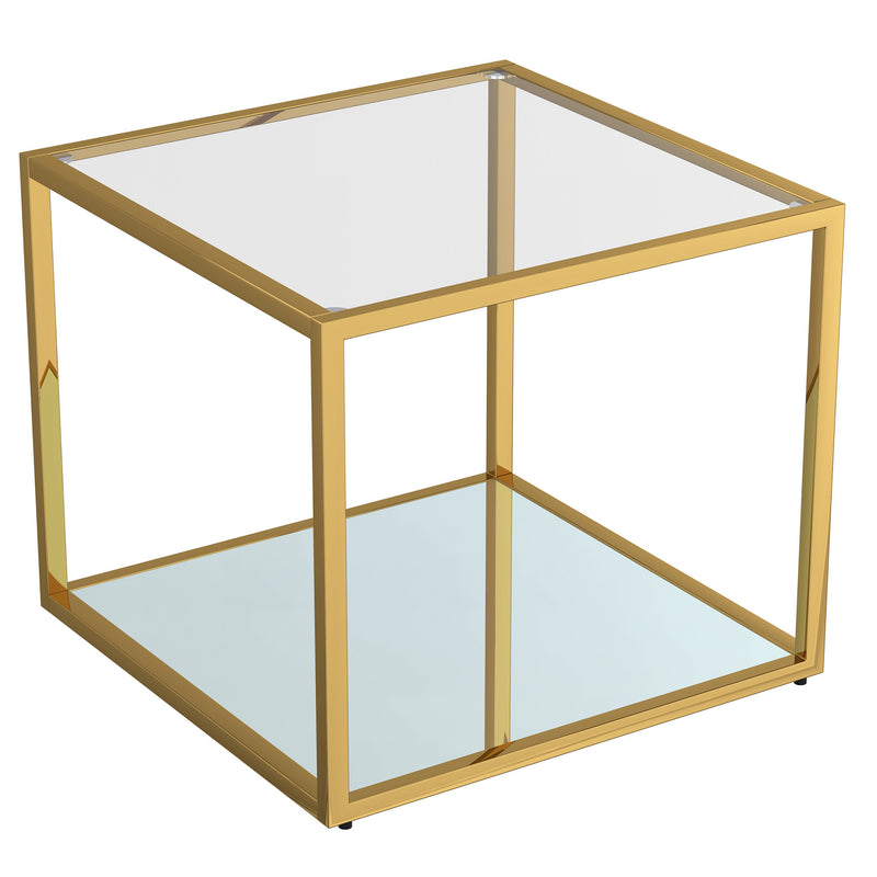 4. "Casini Coffee Table Set - Contemporary Gold Finish for Modern Interiors"