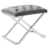 3. "Versatile Aldo Bench in Grey and Silver - Perfect for entryways or bedrooms"
