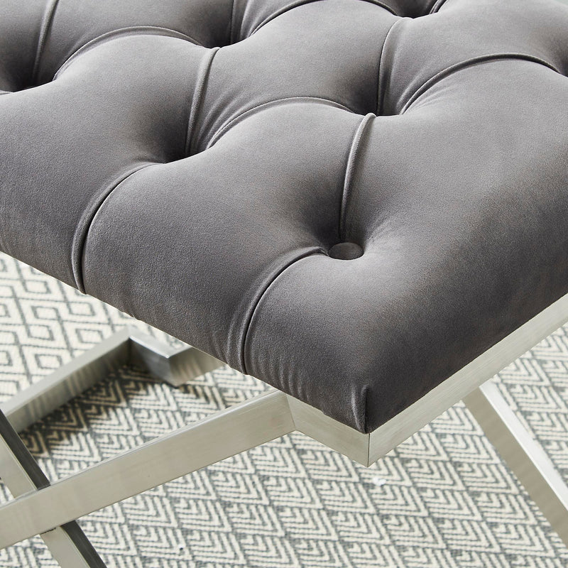 5. "Aldo Bench in Grey and Silver - Enhance your living space with modern flair"