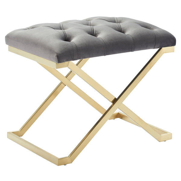 1. "Rada Bench in Grey and Gold - Elegant seating solution for any space"