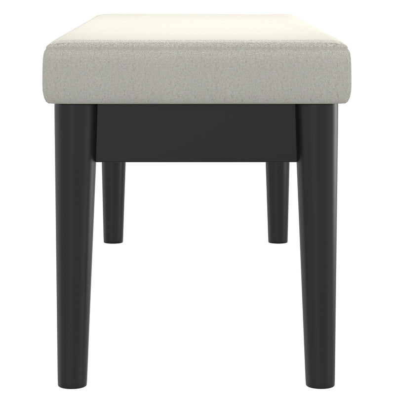 4. "Durable pebble bench in cream and black"