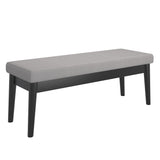 1. "Pebble Bench in Grey and Black - Stylish and Versatile Seating Solution"