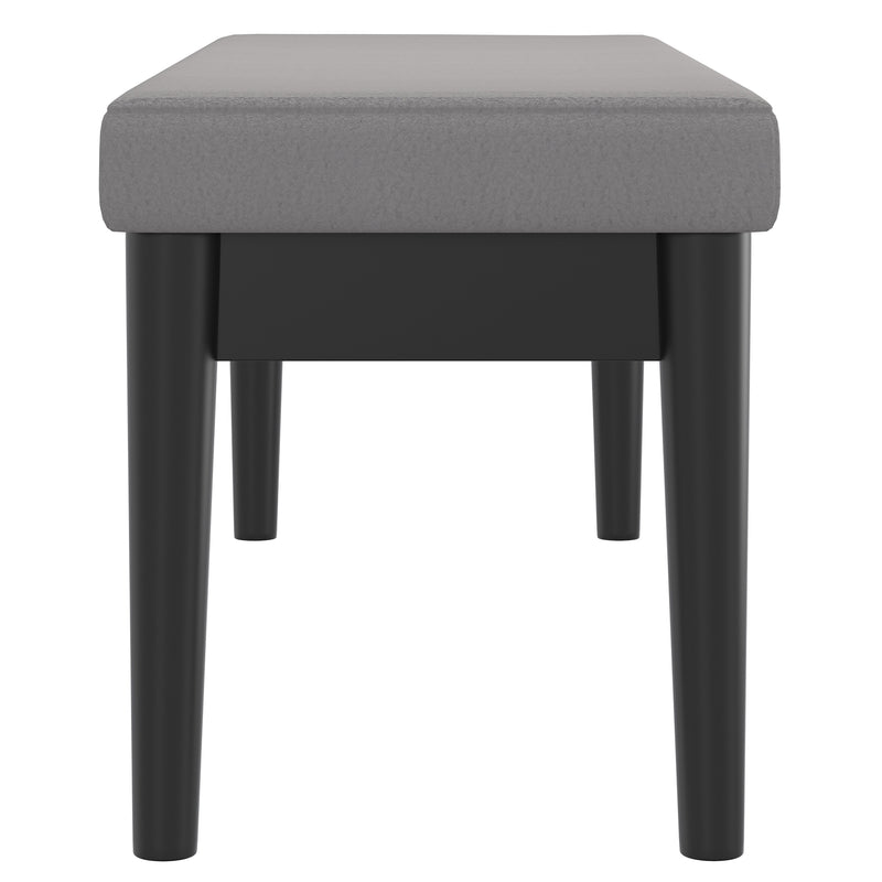 4. "Pebble Bench in Grey and Black - Comfortable Seating for Indoor and Outdoor Use"