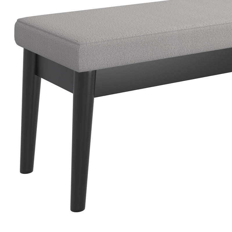 5. "Grey and Black Pebble Bench - Durable Construction for Long-lasting Performance"