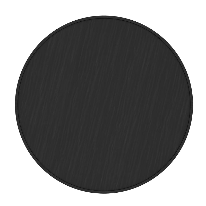 6. "Beige and Black Round Ottoman with Tray - Ideal for Organizing and Relaxing"