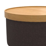 7. "Betsy Round Ottoman with Tray - Enhance Your Living Space with Smart Storage"