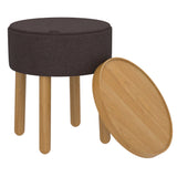 5. "Polly Round Ottoman with Tray - Stylish and Practical Storage Option"