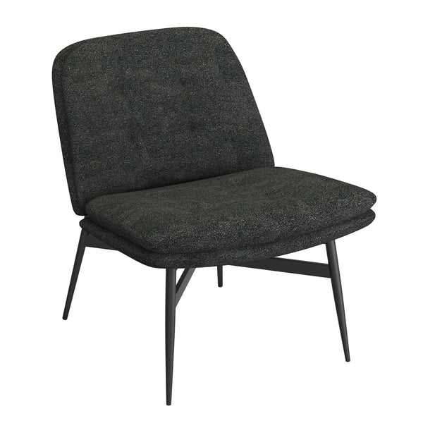 1. "Caleb Accent Chair in Charcoal Fabric and Black - Stylish and comfortable seating option"