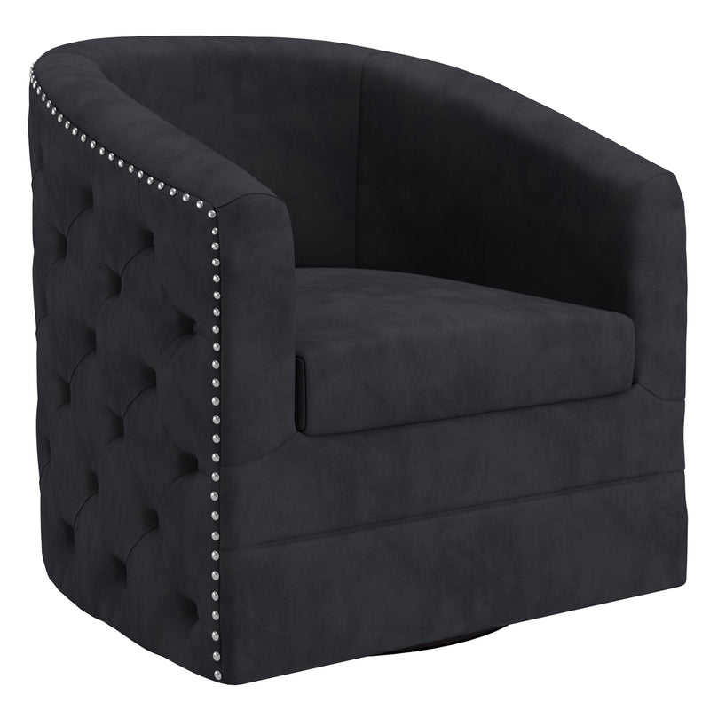 1. "Velci Accent Chair in Black - Sleek and stylish seating option"