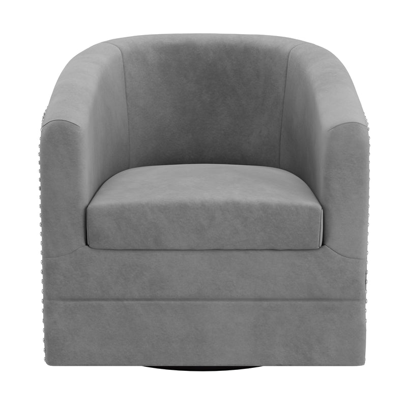 3. "Velci Accent Chair in Grey - Sleek design with plush cushioning"