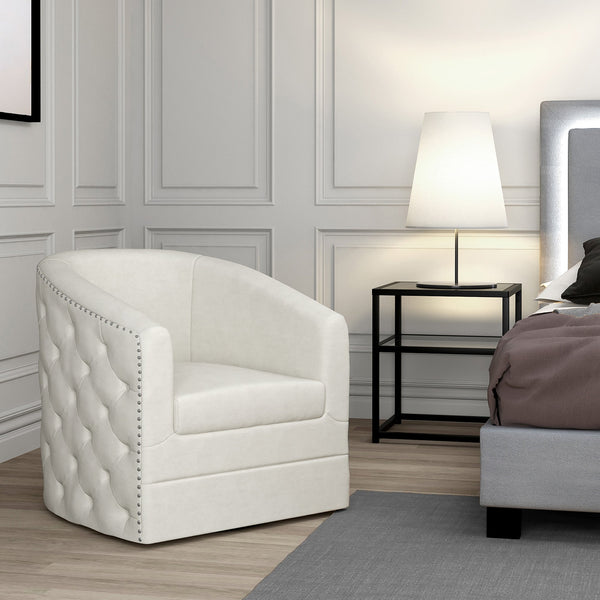 2. "Ivory Velci Accent Chair - Stylish addition to any living space"