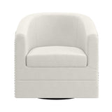 3. "Medium-sized Ivory Accent Chair - Perfect for small to medium-sized rooms"