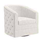 1. "Velci Accent Chair in Ivory - Elegant and comfortable seating option"