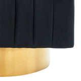 7. "Elevate your seating experience with the Cortina Accent Chair in Black and Gold"