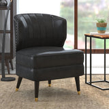 2. "Grey and Espresso Kyrie Accent Chair - Enhance your living space with this elegant piece"