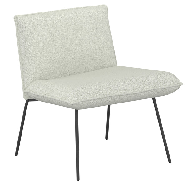 1. "Cream Boucle Fabric Gigi Accent Chair with Mid-Century Modern Design"
