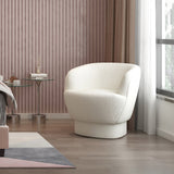 2. "Comfortable white accent chair for cozy cuddling"