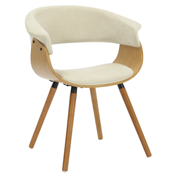 1. "Holt Accent/Dining Chair in Beige Fabric and Natural - Stylish and comfortable seating option"