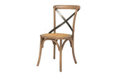 1. "Cross Back Chair with Rattan Seat - Sundried: Elegant and Sustainable Dining Chair"