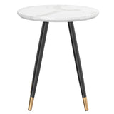 3. "Emery Round Accent Table - Sleek design with contrasting colors"
