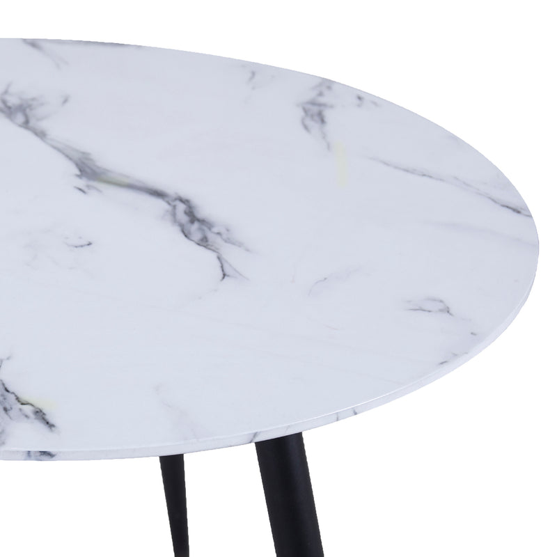 5. "Emery Round Table in White and Black - Functional and eye-catching furniture"