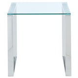 4. "Silver Accent Table - Perfect for displaying decor or holding essentials"