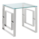 1. "Eros Accent Table in Silver - Sleek and modern design"