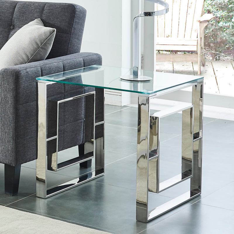 2. "Silver Eros Accent Table - Stylish addition to any room"