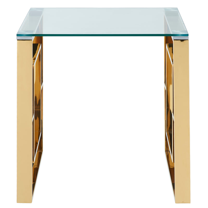3. "Medium-sized Gold Accent Table - Perfect for small spaces"