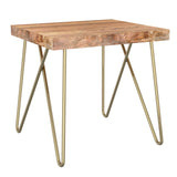1. "Madox Accent Table in Natural and Aged Gold - Stylish and versatile furniture piece"