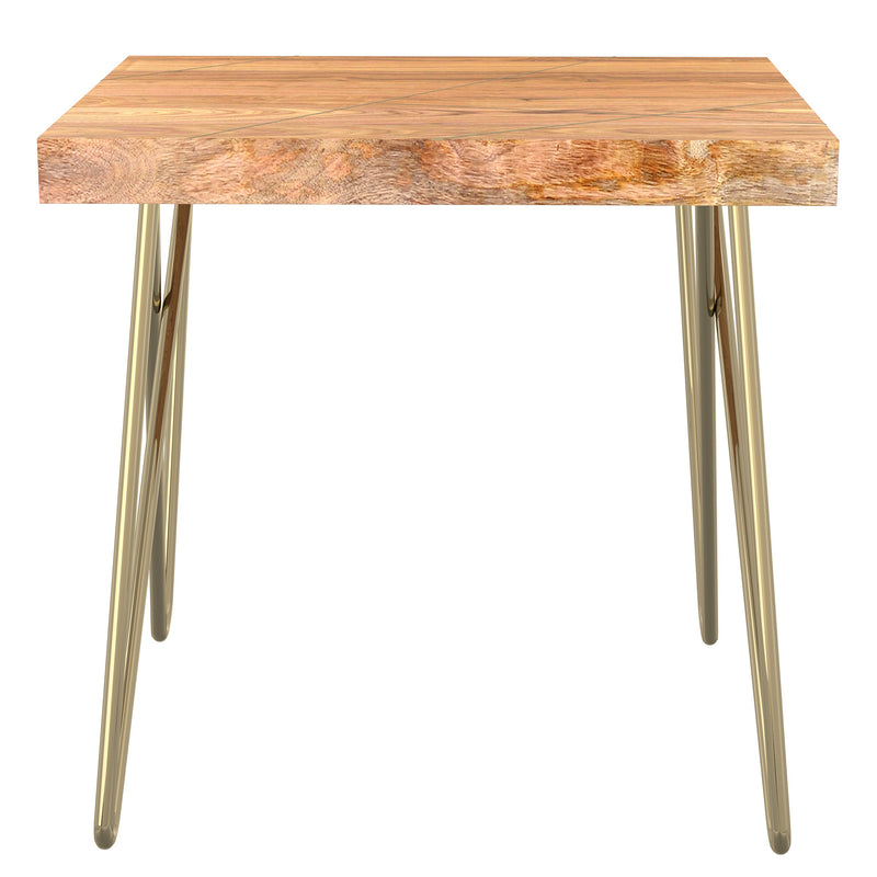 3. "Madox Accent Table - Beautifully crafted with a natural and aged gold finish"