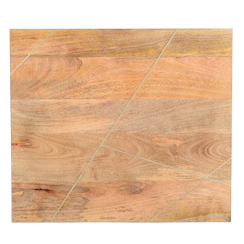 5. "Natural and Aged Gold Accent Table - Enhance your home decor with the Madox collection"