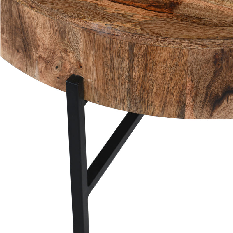 7. "Medium-sized Blox Round Accent Table - Convenient storage solution"