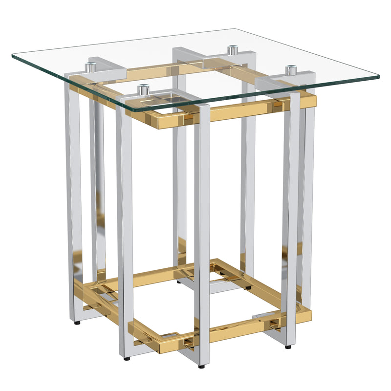 1. "Florina Accent Table in Silver and Gold - Elegant and versatile furniture piece"