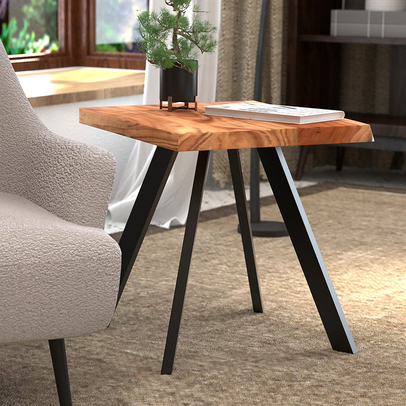 2. "Natural and Black Virag Accent Table - Perfect addition to any modern home"