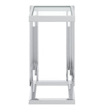 5. "Estrel Small Accent Table in Silver - Functional and decorative furniture"