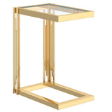 1. "Estrel Small Accent Table in Gold - Elegant and versatile furniture piece"