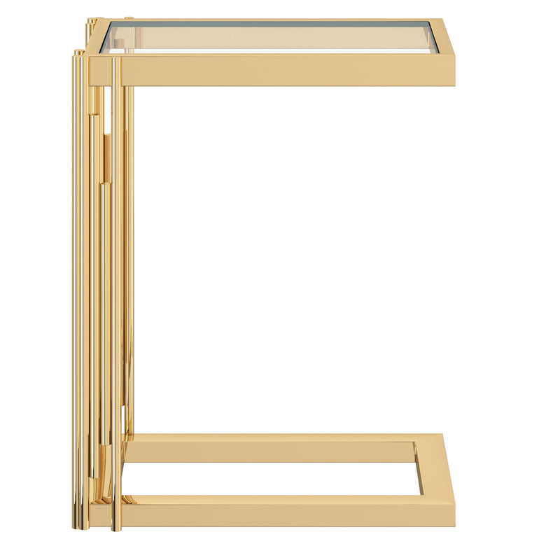 4. "Gold Accent Table with Intricate Design - Adds a touch of luxury"