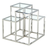 5. "Silver accent table - Ideal for displaying decor or holding essentials"