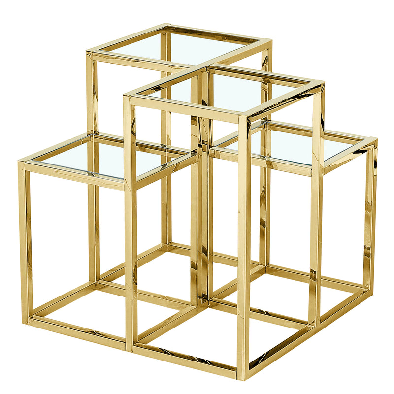5. "Gold Casini Accent Table - Enhance Your Space with a Luxurious Touch"