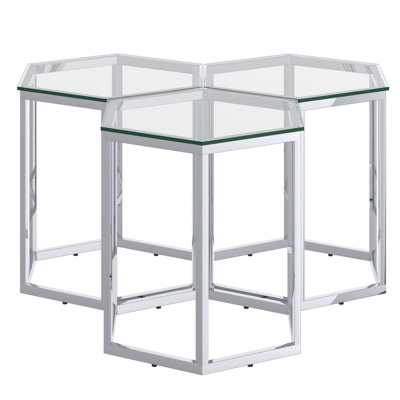 3. "Fleur 3pc Accent Table Set - Stylish and functional furniture"