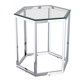 4. "Silver accent tables - Enhance your home decor with this set"