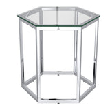 5. "Fleur 3pc Accent Table Set in Silver - Contemporary design for modern homes"