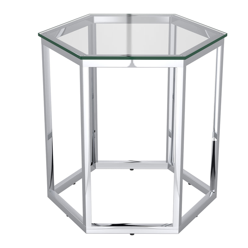 5. "Elegant silver accent table set - Complements a variety of interior design styles"
