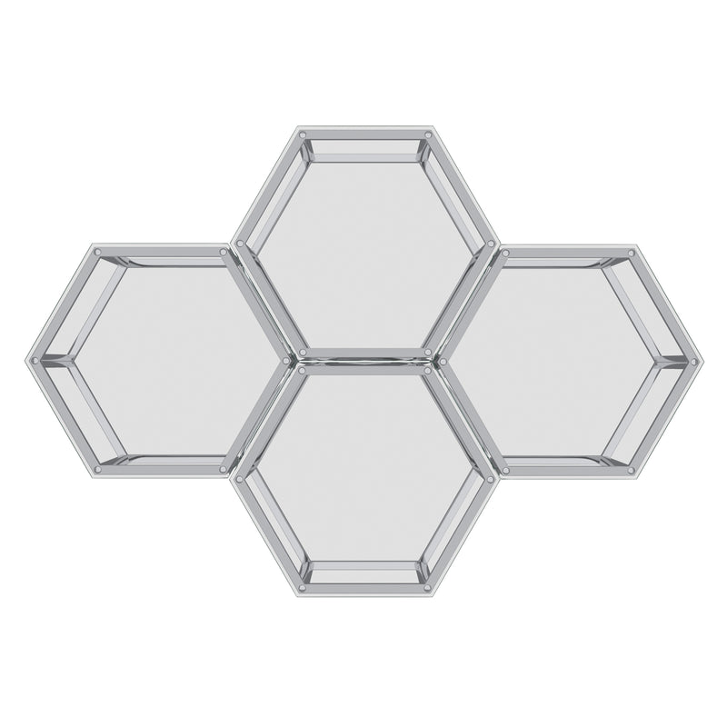 7. "Functional and stylish silver accent tables - Ideal for small spaces or as additional surface area"