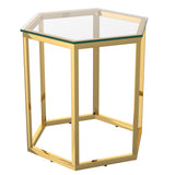 4. "Gold Accent Table Set - Perfect for adding a touch of luxury to your living room"
